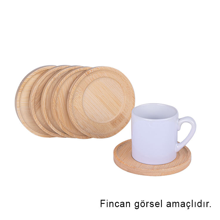 Ahşap Kupa ve Fincan Altlığı - 6'lı paket - 7