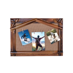 Bamboo Multiple Photo Frame with Straw String and Latch - Thumbnail