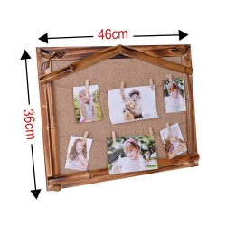 Bamboo Multiple Photo Frame with Straw String and Latch - Thumbnail