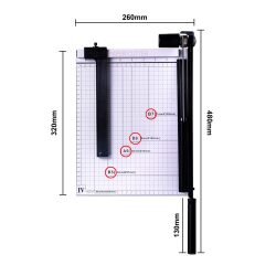 Ekonomik A4 Kollu Kağıt kesme Giyotini - 30cm - 2