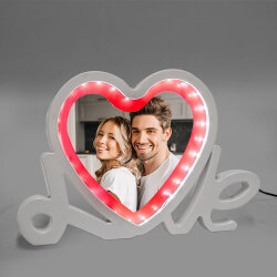 Led Işıklı Love Fotoğraflı Sihirli Ayna - 7