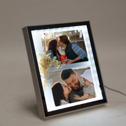 Led Işıklı Kuru Çiçekli Çift Fotoğraflı Sihirli Ayna - 2