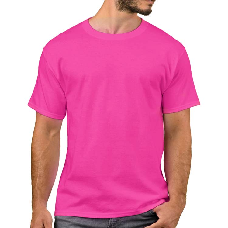 Pembe T-Shirt %100 Pamuklu