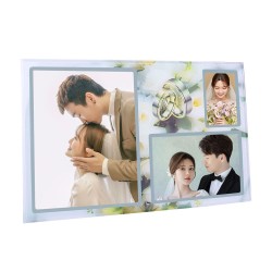 Triple Glass Wedding Photo Frame - Thumbnail