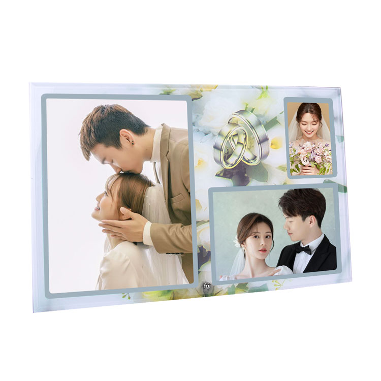 Triple Glass Wedding Photo Frame