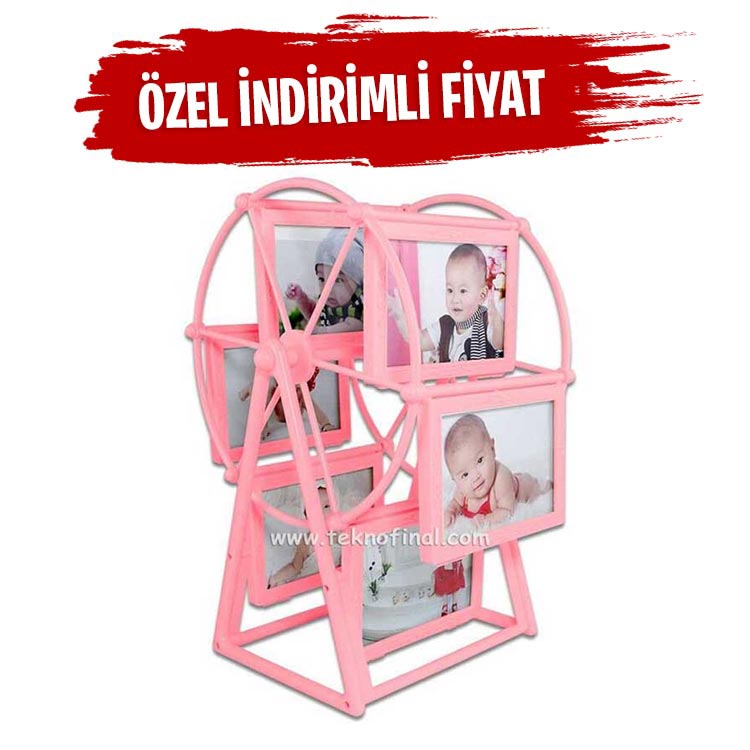 Pink Rotating Ferris Wheel Photo Frame - 1