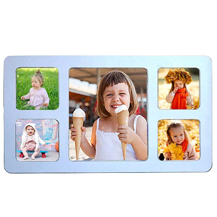 Wooden Glossy 5 Opening Photo Frame - 36x63 cm - 1