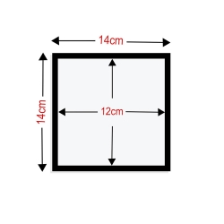 Yapışkanlı Sök Tak Pola Çerçeveler 12x12cm - 3'lü Paket - Thumbnail